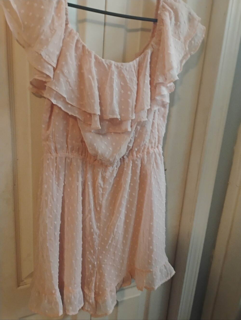 Lulu's Blush Pink Ruffle Romper - Picture 3 of 9